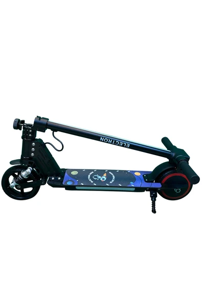 Electron  Scooter Çocuk Elektrikli - 130w, Led Işıklı, Amortisörlü (DİZLİK VE DİRSEKLİK HEDİYELİ) - 7