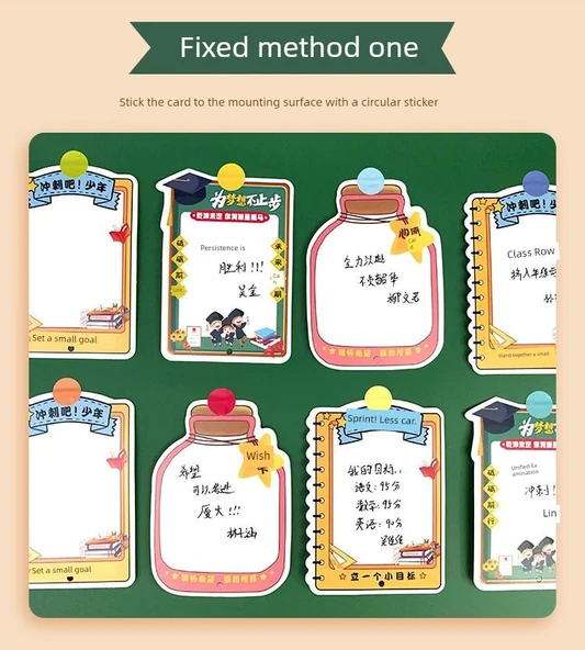 Sınıf İçi İlham Verici Hedef Duvar Stickerları - [20] İstediğin Gibi +20 Püskül +20 m Kurdele +2 Yapışkan Kanca - 9