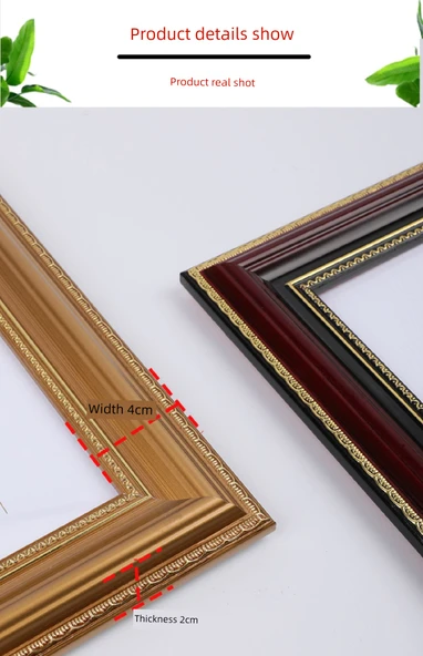 Masif Ahşap Fotoğraf Çerçevesi Sertifika Tutucu - Altın A2 (42x59.4cm) Duvar - 9