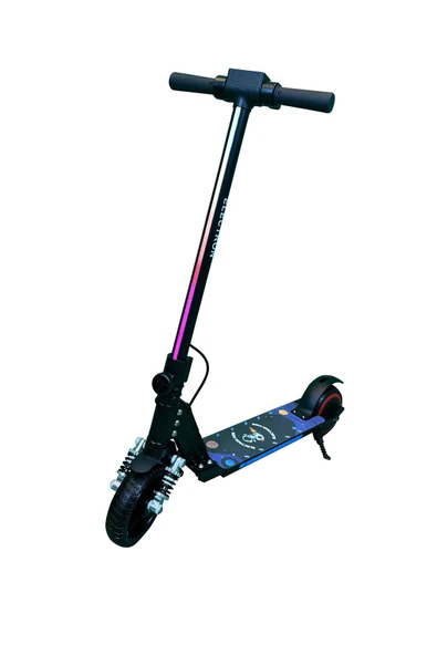 Electron  Scooter Çocuk Elektrikli - 130w, Led Işıklı, Amortisörlü (DİZLİK VE DİRSEKLİK HEDİYELİ) - 6