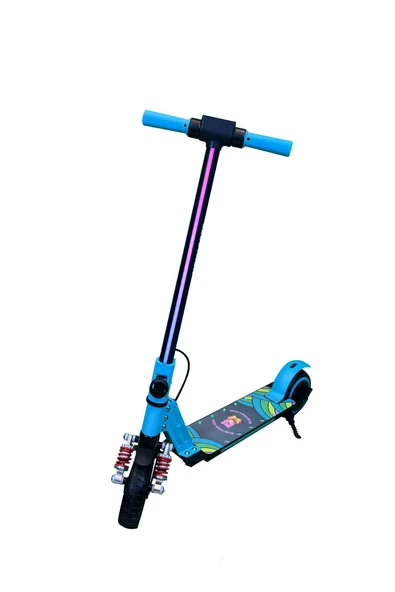 Electron  Scooter Çocuk Elektrikli - 130w, Led Işıklı, Amortisörlü (DİZLİK VE DİRSEKLİK HEDİYELİ) - 7