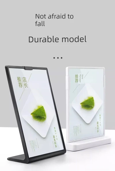 Akrilik Poster Çerçeve Standı - Düz Dikey Beyaz A6 - 7