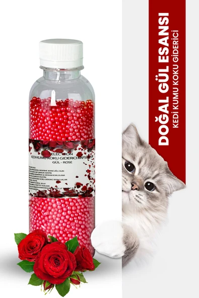Electron  Kedi Kumu Kokusu,tuvalet Koku Giderici Granül, Gül Ferahlatıcı Etkili, Kokusuz Tuvalet Için, 250ml