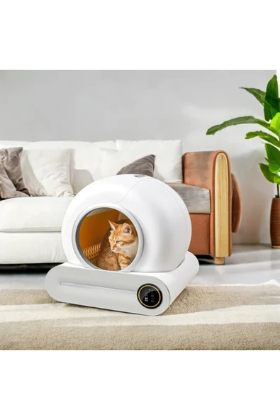 Electron  Akıllı Otomatik Kedi Yaşam Seti 2'li Set- Akıllı Otomatik Kedi Tuvaleti,Otomatik Mama Kabı - 4