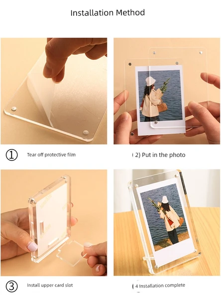 Akrilik Polaroid Fotoğraf Çerçevesi - Mini/3 inç - 6