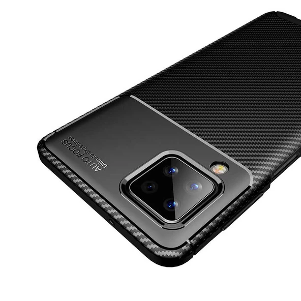 Gpack Samsung Galaxy A12 Kılıf Negro Karbon SilikonNano Glass - 3