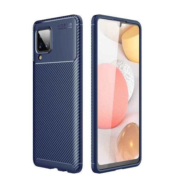 Gpack Samsung Galaxy A12 Kılıf Negro Karbon SilikonNano Glass - 4