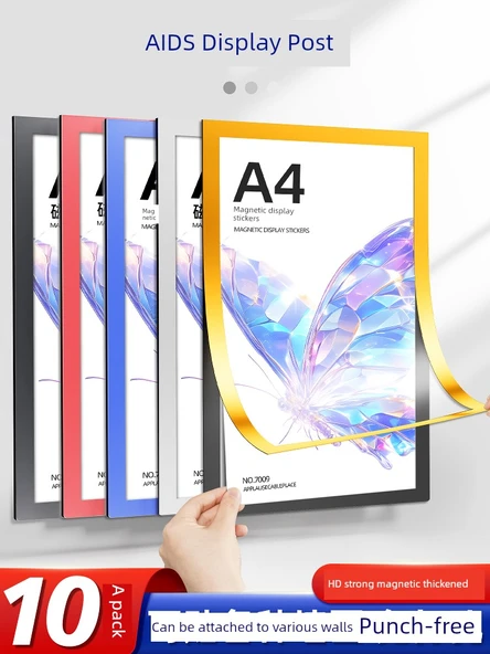 A3 Altın Rengi Manyetik Fotoğraf Çerçevesi - 2 Yaprak - 2