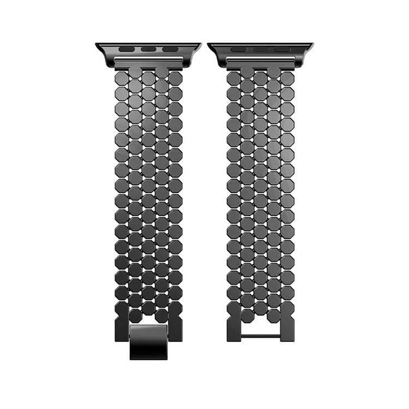 Gpack Apple Watch Series 4 5 44mm Kordon Metal Bal Peteği Desen Renkli KRD 30 - 2