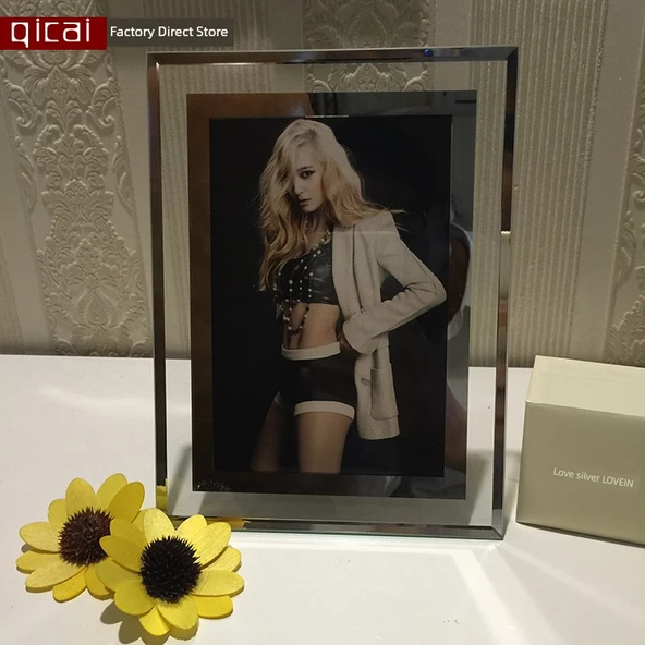 Modern Cam Fotoğraf Çerçevesi Büyük B5 (18.2*25.7cm) - Çift Taraflı Şeffaf - 8