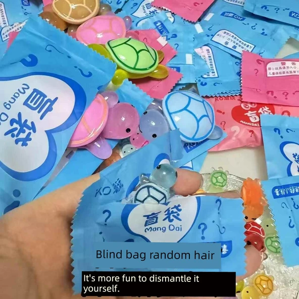 Işıltılı Kaplumbağa Sürpriz Paket - 100 Adet Işıltılı 3cm Büyük Kaplumbağa - 3