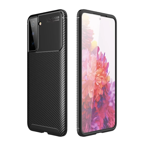 Gpack Samsung Galaxy S21 5G Kılıf Negro Karbon DizaynFull Ekran - 4