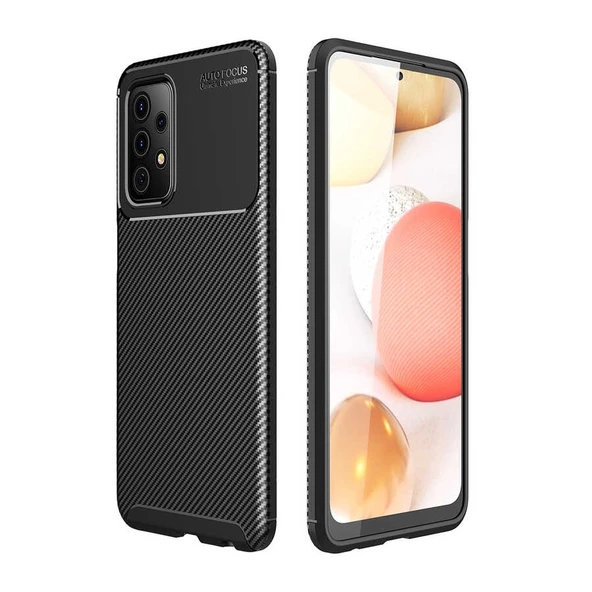 Gpack Samsung Galaxy A52 Kılıf Negro Karbon Dizayn Silikon - 4