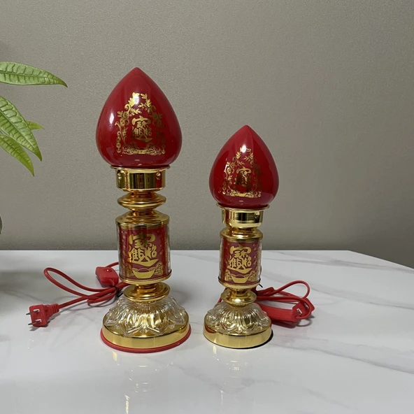 Elektrikli Bereket Tanrısı Buda Lamba Mumluk - 25cm Tekli - 3