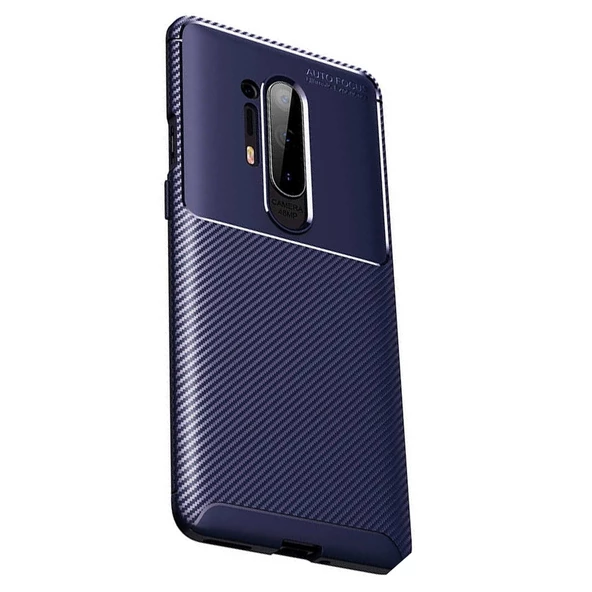 Gpack OnePlus 8 Pro Kılıf Negro Karbon DizaynFull Kapatan Cam Koruyucu - Resim 4