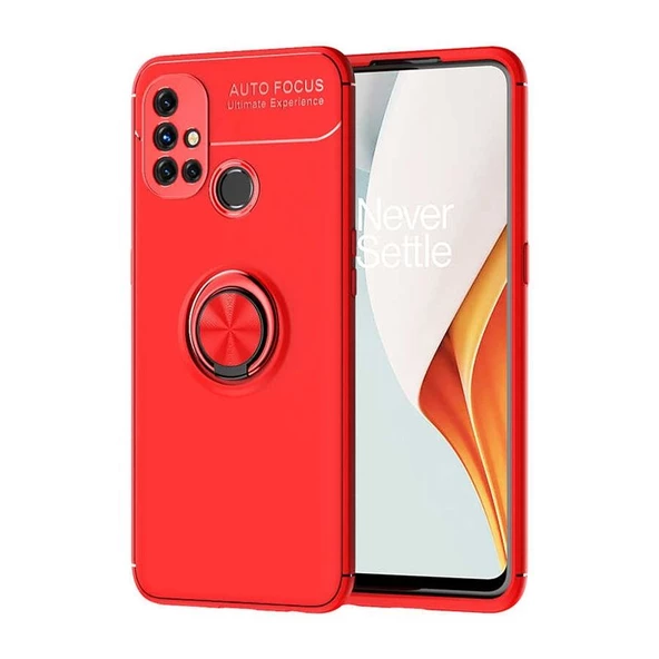 Gpack OnePlus Nord N10 5G Kılıf Ravel Silikon Yüzüklü Mıknatıslı