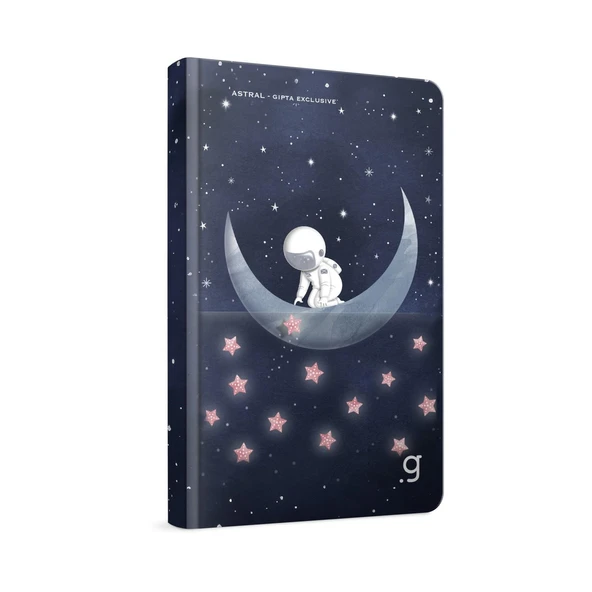 Gıpta Astral Sert Kapak Dikişli 13x21 96 Yaprak Not Defteri Çizgili (7364) - 2