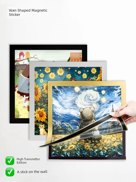Manyetik Çerçeve - 8K (38x26.5cm) - Altın - 2