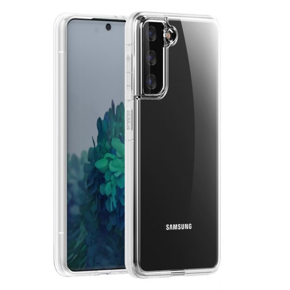 Gpack Samsung Galaxy S21 Plus 5G Kılıf Coss  Sert KapakFull Ekran Koruyucu