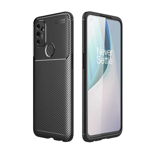 Gpack Oneplus Nord N100 Kılıf Negro Karbon Dizayn Silikon - Resim 4