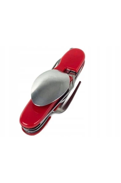 Single Sword Kumanya Bıçağı Katlanabilir Bıçak, Kaşık ve Çatal Seti Büyük Boy - 2