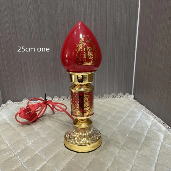 Elektrikli Bereket Tanrısı Buda Lamba Mumluk - 25cm Tekli