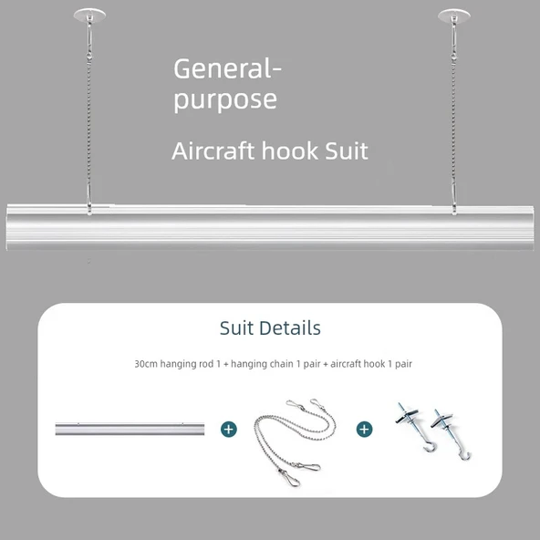 Metal Afiş Asma Aparatı - Uçak Kancalı Paket 30cm