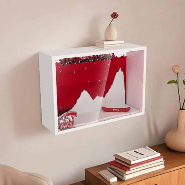 Vinil Bebek Cam Kapaklı Labubu Coca-Cola Seri Kör Kutu Fotoğraf Çerçevesi Tekli Paket [17*22cm] - 4