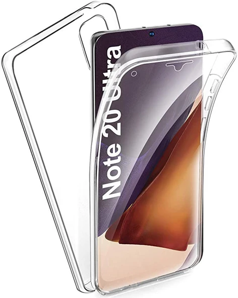 Gpack Samsung Galaxy Note 20 Ultra Kılıf Ön Arka  Silikon Koruma Renksiz