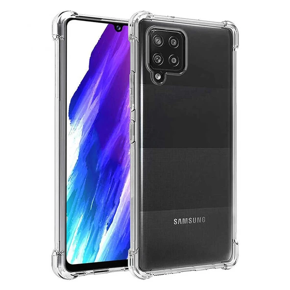 Gpack Samsung Galaxy M12 Kılıf AntiShock Sert KapakNano Glass