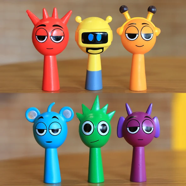 El Yapımı TV Adam Model Figür - 6 Ritim Kutusu 7.3-9cm