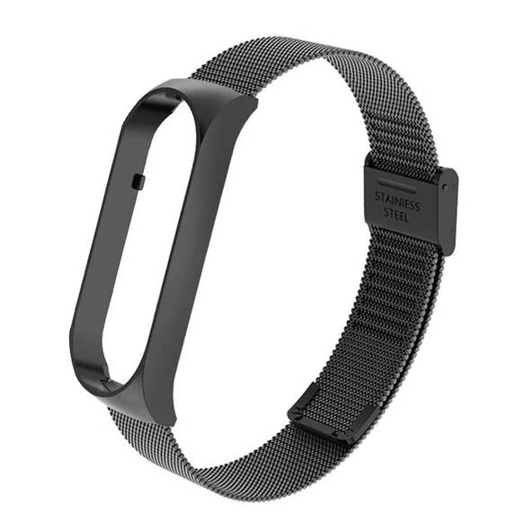 Gpack Xiaomi Mi Band 6 Kordon Clipsli Hasır Metal Kordon KRD-06 - 5