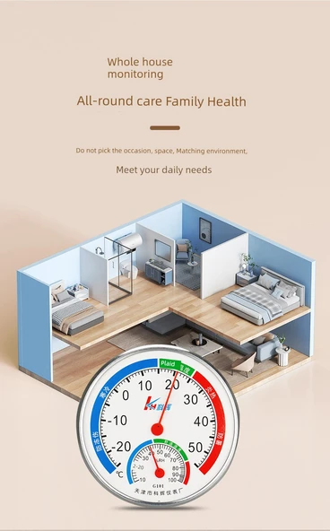 Oda Termometresi ve Nem Ölçer - Kehui 101 Altın - Resim 12