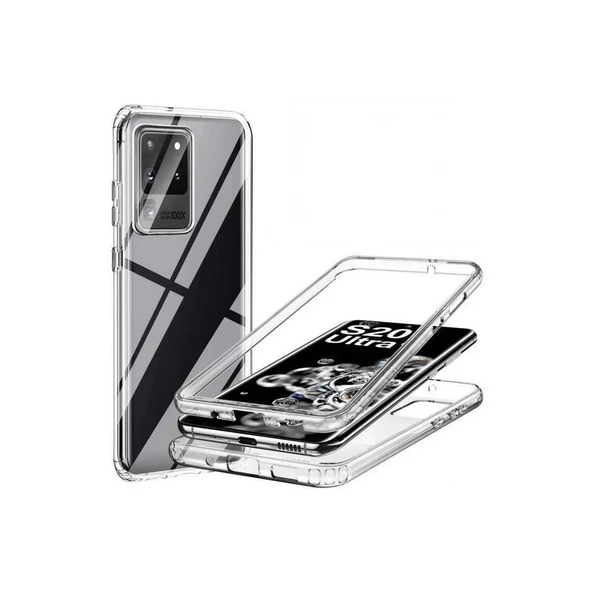 Gpack Samsung Galaxy S20 FE Kılıf Ön Arka  Silikon Koruma Renksiz