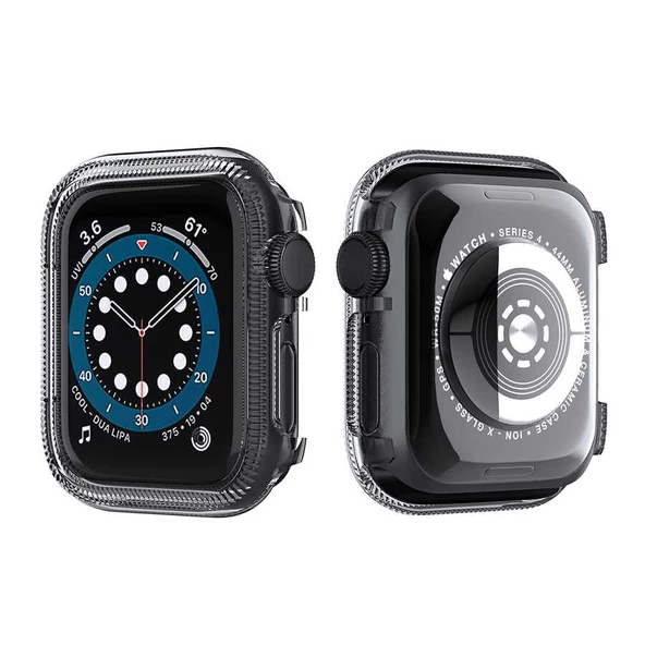 Gpack Apple Watch SE 40mm Kordon Önü Arkası Açık Renkli Silikon - 5