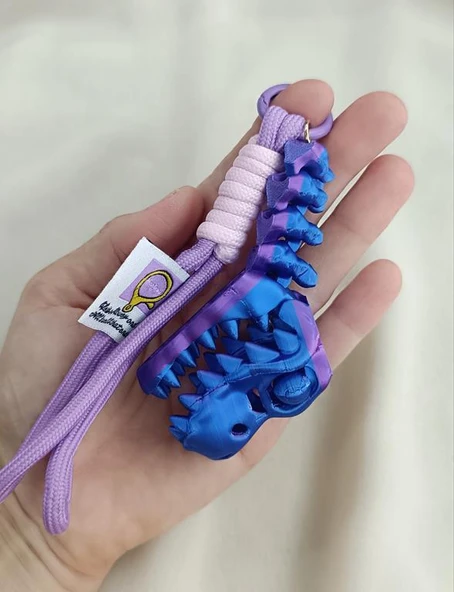 Anahtarlık Dinazor Kafası Hayvan Araba Çanta Cüzdan Süsü Oyuncak Oynar Kafa Çene En Yeni - Resim 2