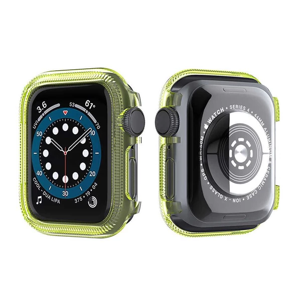 Gpack Apple Watch Series 3 4 5 6 42mm Kordon Önü Arkası Açık Renkli Silikon - 7