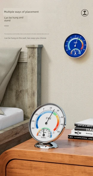 Sıcaklık ve Nem Ölçer - 5'li Paket Çift Ekran Hızlı Gösterge Higrometresi - Resim 11