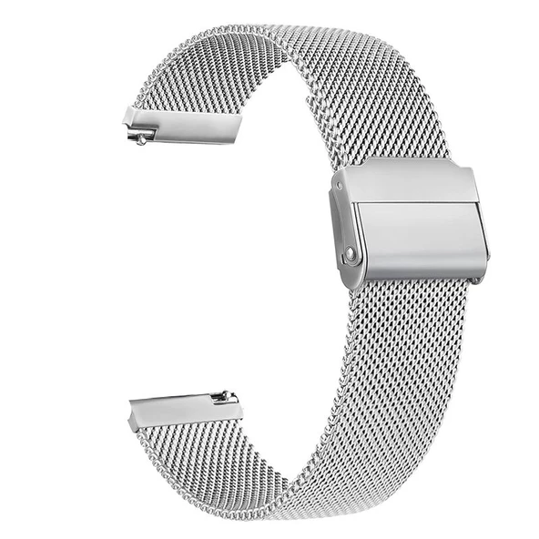 Gpack Samsung Galaxy Watch 46mm 22mm Kordon Çıtçıtlı Hasır Metal Örgülü KRD 45 - 4