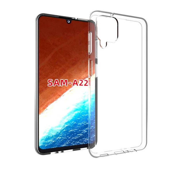 Gpack Samsung Galaxy A22 4G Kılıf Süper Silikon   Nano Glass