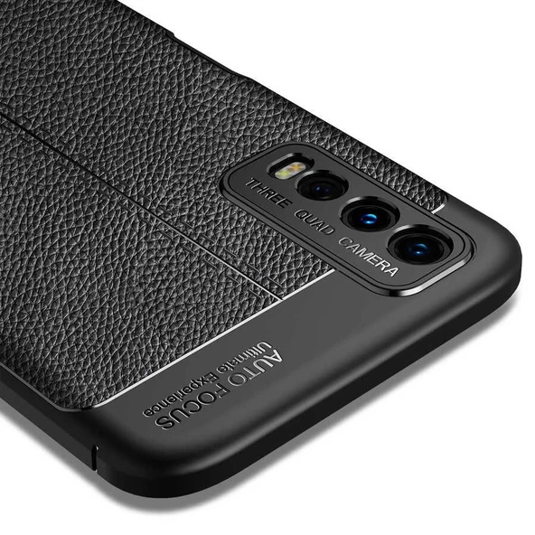 Gpack Vivo Y20 Kılıf Niss Silikon Deri GörünümlüNano Glass - 2