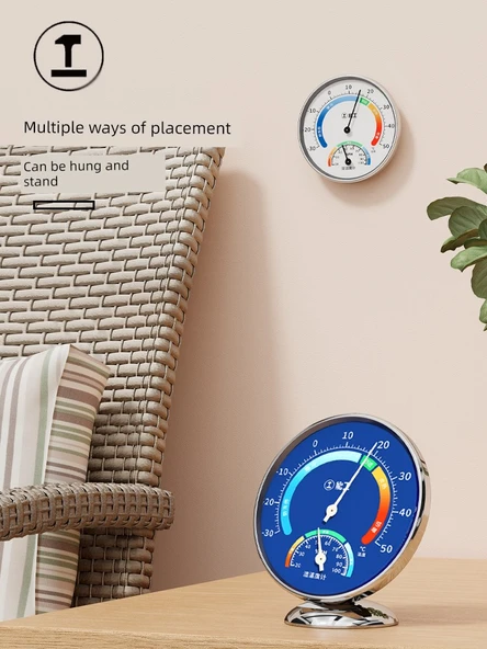 Sıcaklık ve Nem Ölçer - 5'li Paket Çift Ekran Hızlı Gösterge Higrometresi - Resim 3