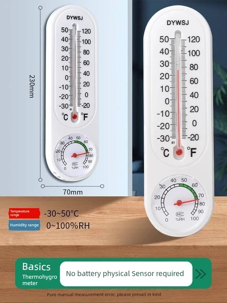 Oda Termometre ve Higrometre - Temel Model