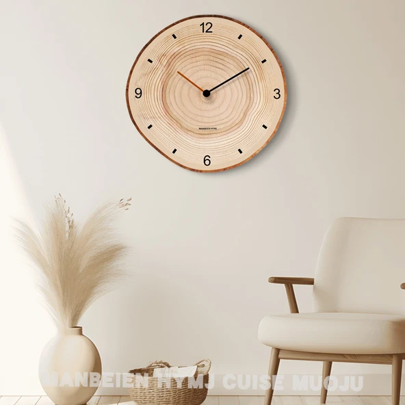 Salon Duvar Saati - 30 cm - Dijital ve Ölçekli - 12