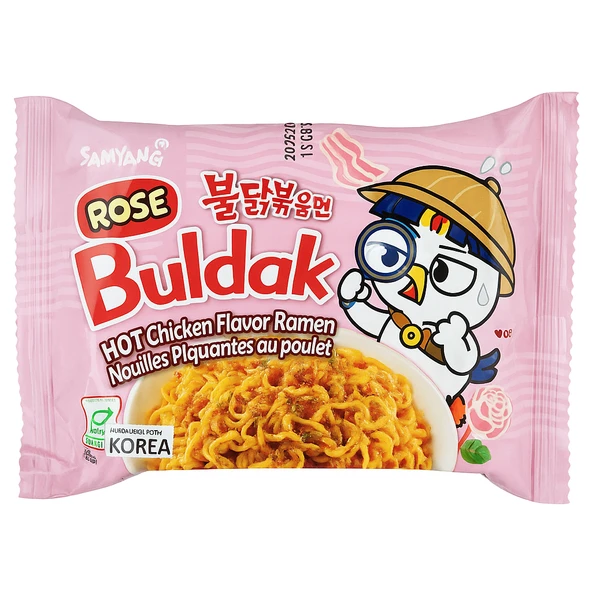 Samyang Buldak Rose Hot Chicken Flavor Ramen 140 G ürün görseli