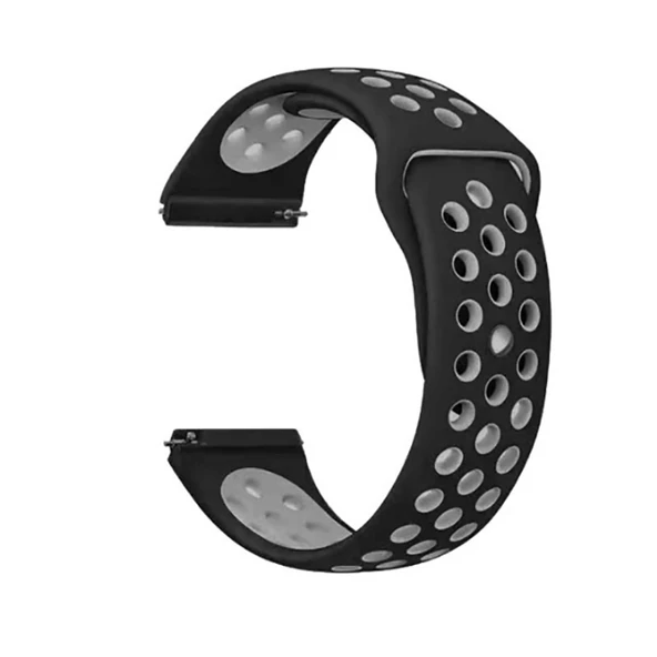 Gpack TicWatch E3 Kordon Delikli Çift Renk Silikon