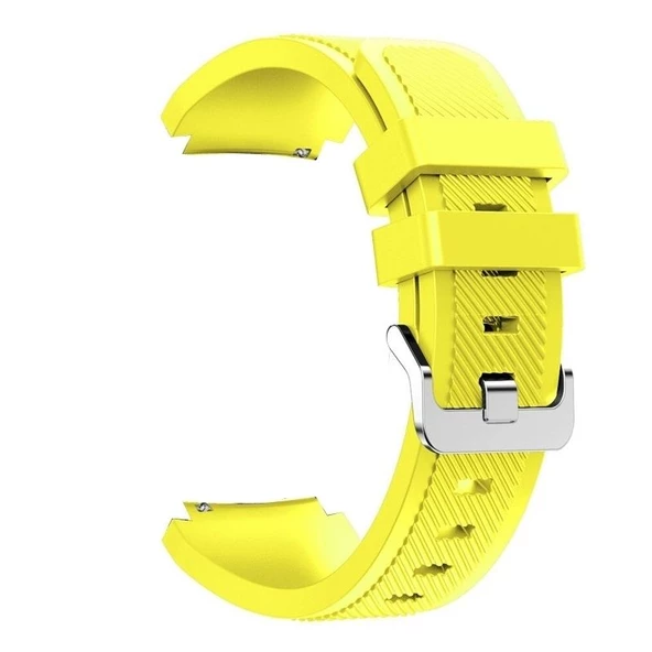 Gpack Huawei Watch 3 Active Kordon Silikon Çizgili Kançalı - 7