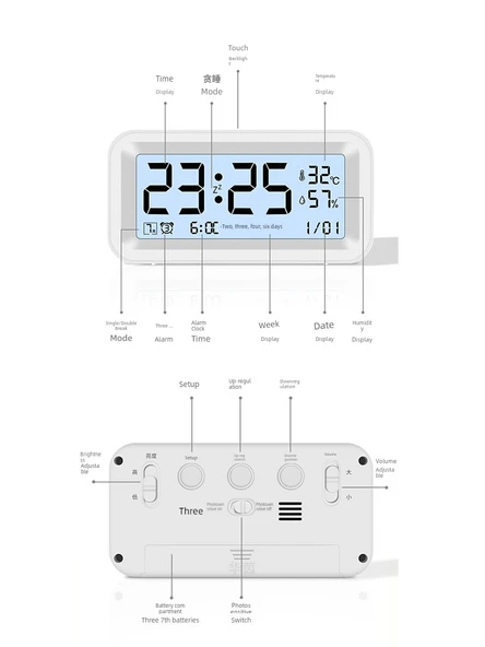 Yüksek Hassasiyetli İç Ortam Termometresi - Gelişmiş Model Beyaz - 6