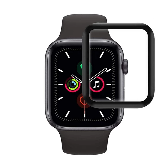 Gpack Apple Watch 38mm Full Yapışan ppma Ekran Koruyucu Siyah