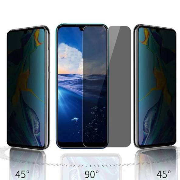 Gpack Huawei Y7 2019 Privacy Gizlilik Filtreli Hayalet Cam - Resim 2